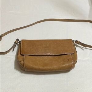 Frye Brand Tan Leather Crossbody Bag